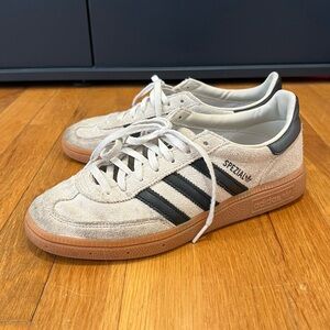 Adidas Handball Spezial Light Beige Black Suede Sneakers 7